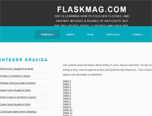 Tablet Screenshot of flaskmag.com